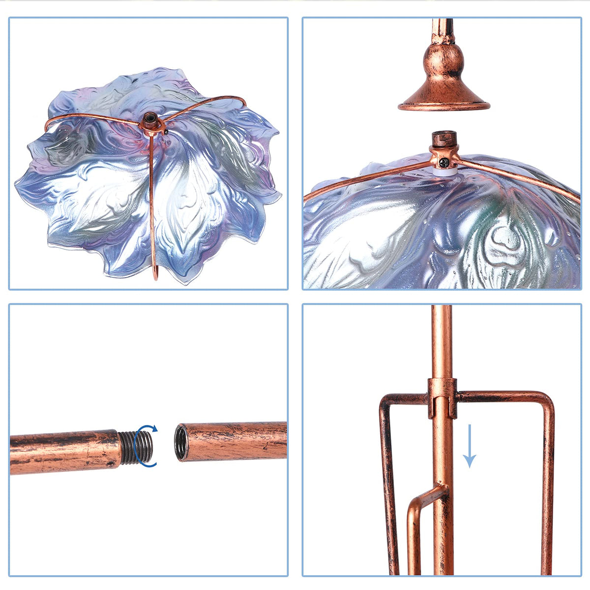VCUTEKA weather-resistant decor blends with lawn and greenery year-round.