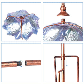 VCUTEKA weather-resistant decor blends with lawn and greenery year-round.