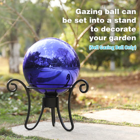 VCUTEKA reflective sphere enhances garden ambiance with a polished surface.