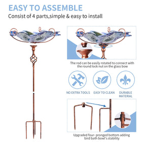 VCUTEKA bird feeder and bath attracts birds for natural garden activity.