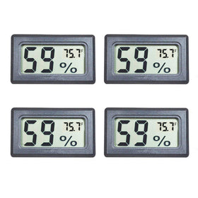 Veanic mini digital hygrometer display shows temperature and humidity in small spaces.