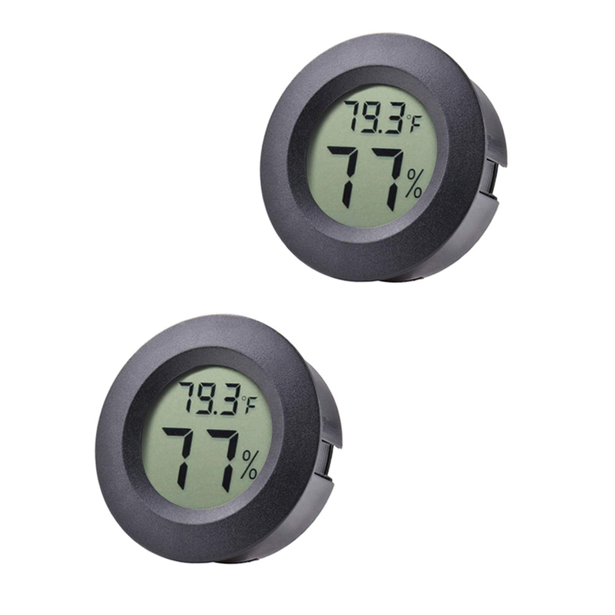 Veanic round hygrometer display showing temperature and humidity for precise room monitoring.