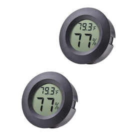 Veanic round hygrometer display showing temperature and humidity for precise room monitoring.