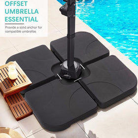 VECELO fill-ports and twist-caps on the base simplify water or sand filling.