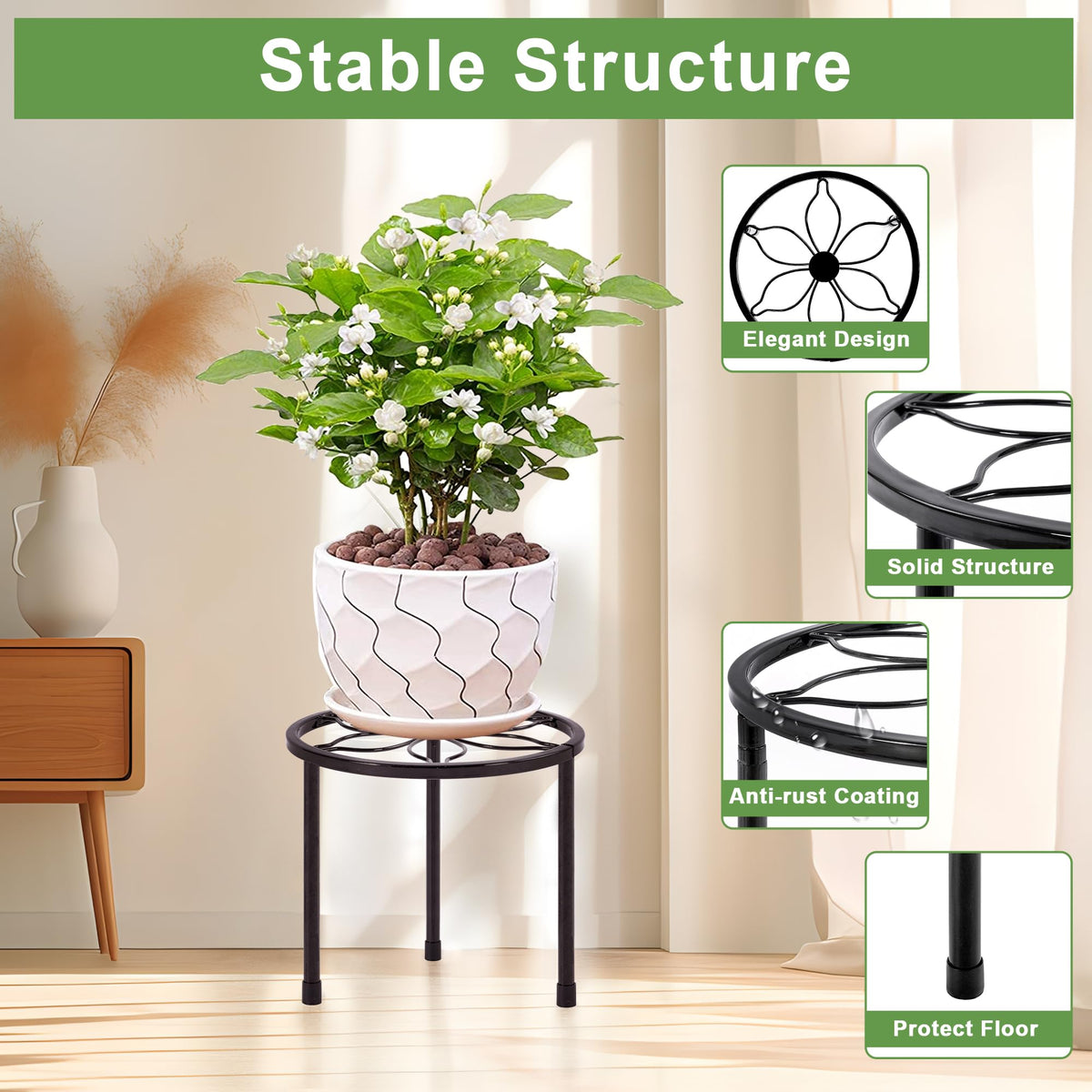 VECELO base-detail showcases floor-friendly design preventing scratches