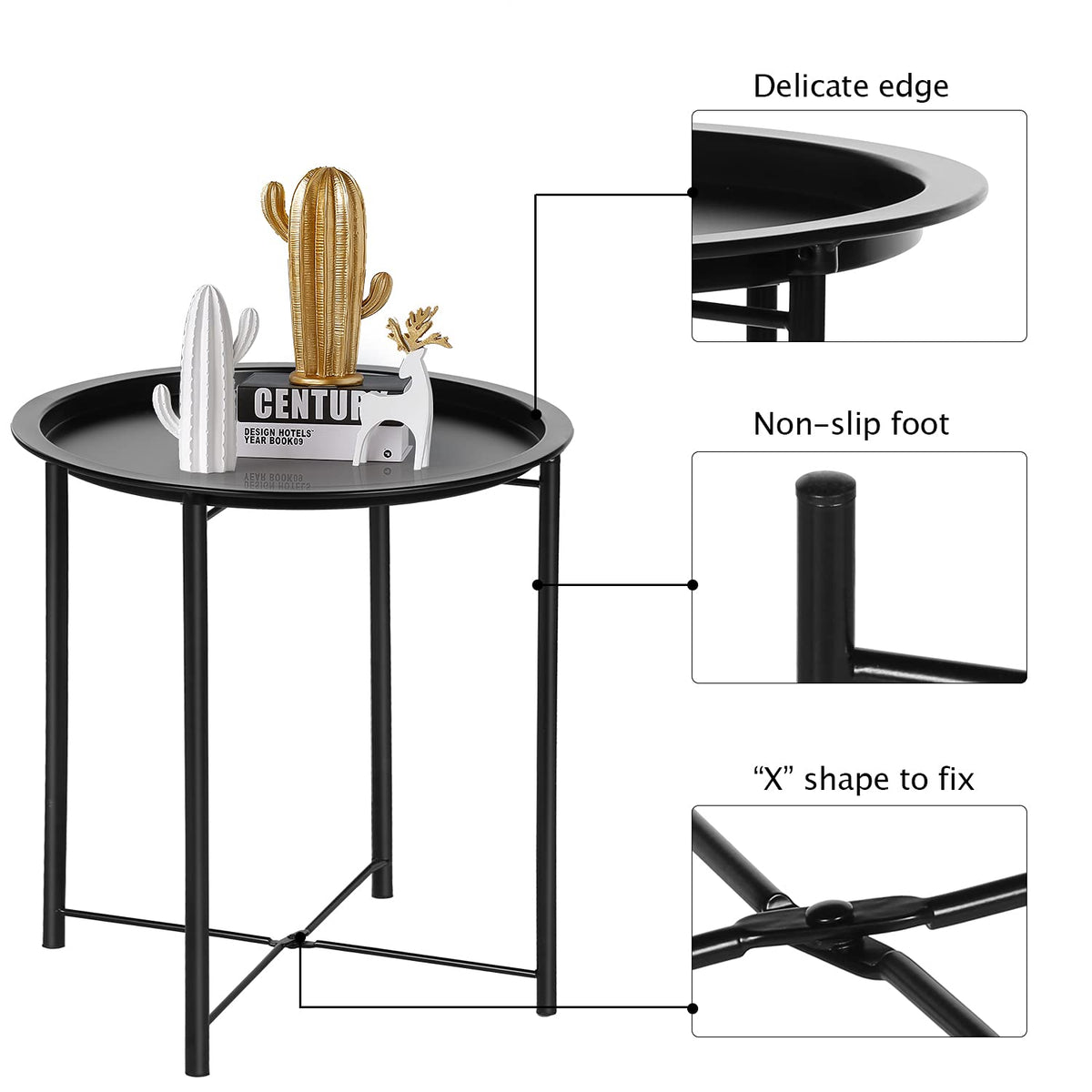 VECELO outdoor-indoor-use suitable for balcony, patio, or bedside setup.