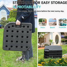 VECELO stackable panels save space when the base is not in use.