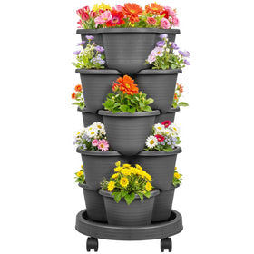 VECELO 5-tier vertical planter on balcony showing space-saving design for herbs