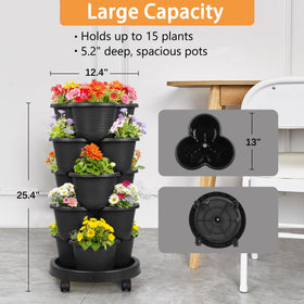VECELO dark gray plastic construction with durable, weather-ready styling