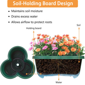 Vecelo dark-green planter blends with modern patios and indoor spaces.