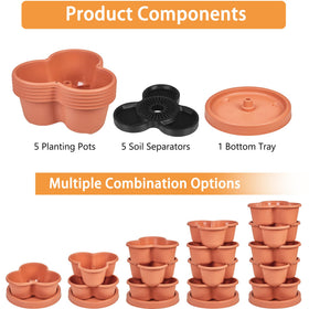 VECELO assembly kit includes pots, tray, pipes, and connectors.