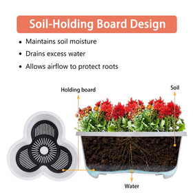 VECELO movable wheels for easy repositioning and sun exposure