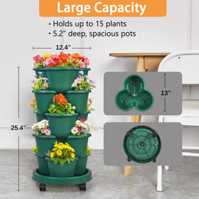 Vecelo multi-plant tower supports herbs, flowers, and vegetables.
