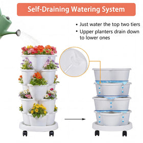 VECELO vertical planter with drainage helps prevent waterlogging