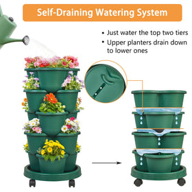 Vecelo wheeled vertical planter shows easy mobility for sun or shade rotation.