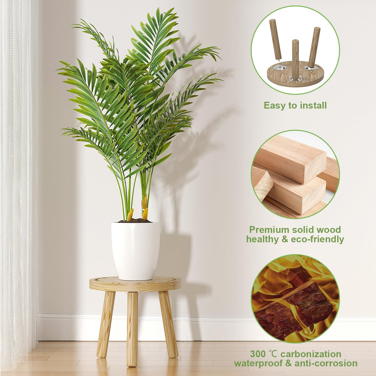 Vecxoty 7.9-inch depth stand fits medium pots while conserving space