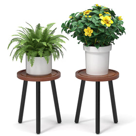 Vecxoty round-top plant stand in brown, ideal for modern interiors.