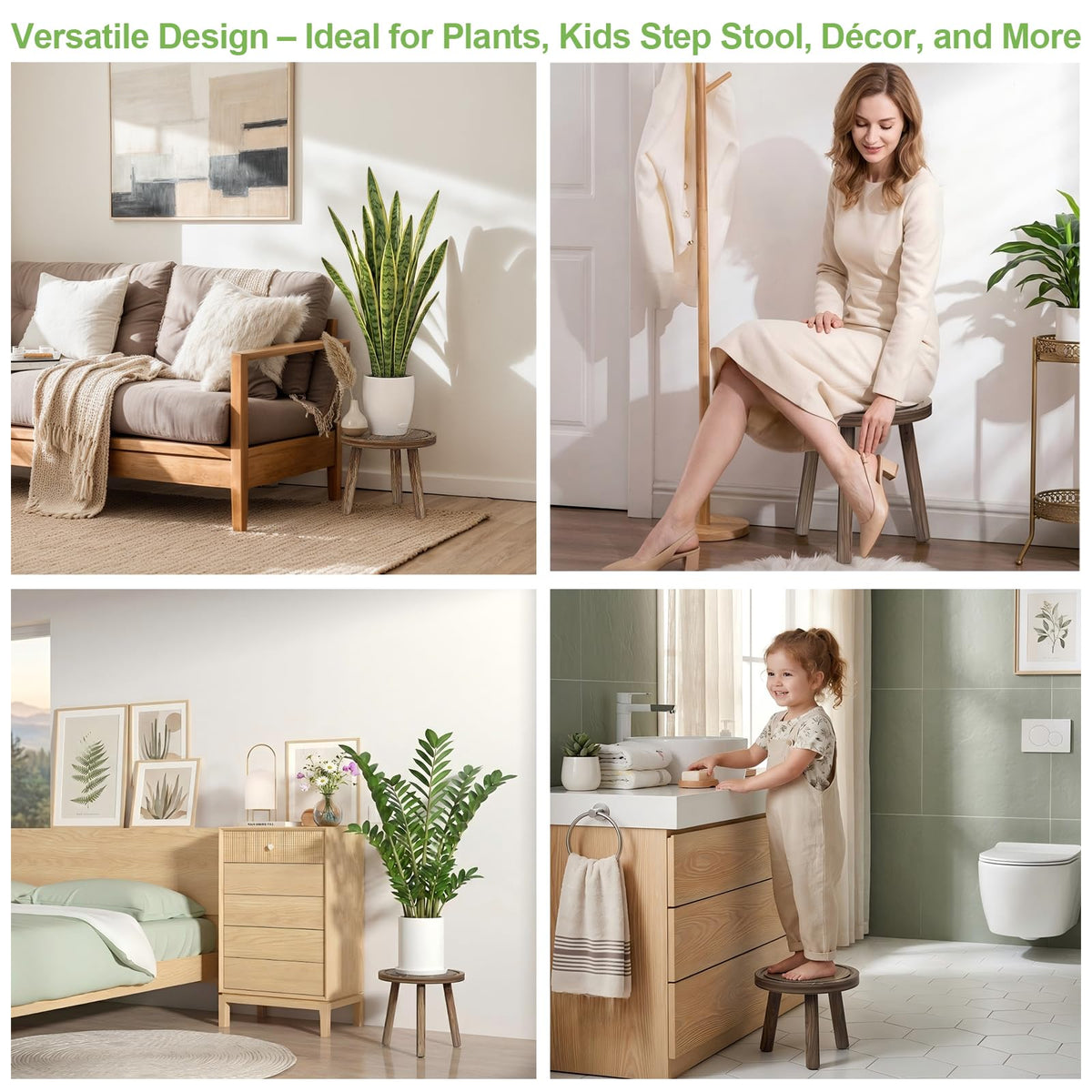 Vecxoty three-piece set elevates plant displays with layered depth.
