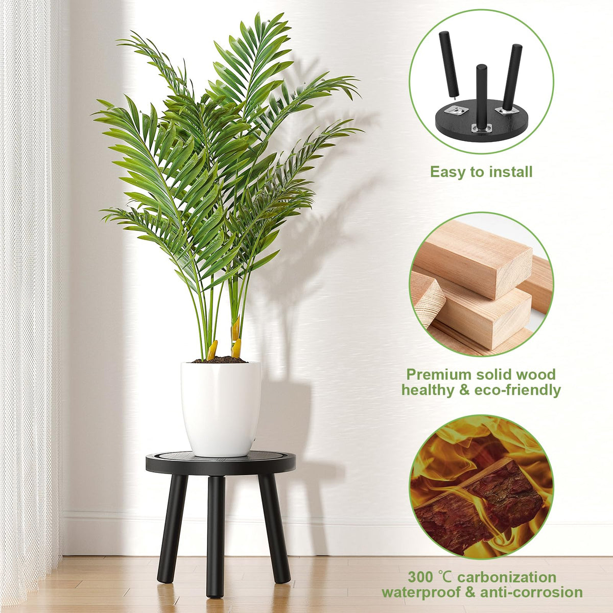 Vecxoty reinforced triangular base provides stable support for heavy planters.