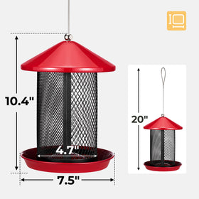 Veehoo hanging bird feeder fits gardens, balconies, and windows for easy nature watching.