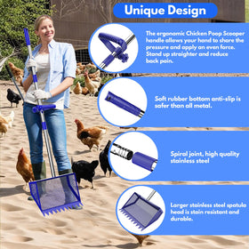 VEEMI stainless steel handle with rubber grip reduces fatigue during long cleaning sessions.