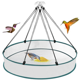 VEEVIIY bird seed catcher tray for hanging feeder reduces spills and yard mess
