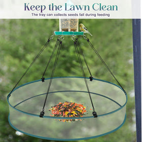 VEEVIIY large 24-inch seed catcher tray offers ample landing space for birds