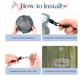 VEEVIIY six-hook design provides stable hanging for various feeders