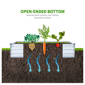 Veezyo raised bed with four support bars for stability