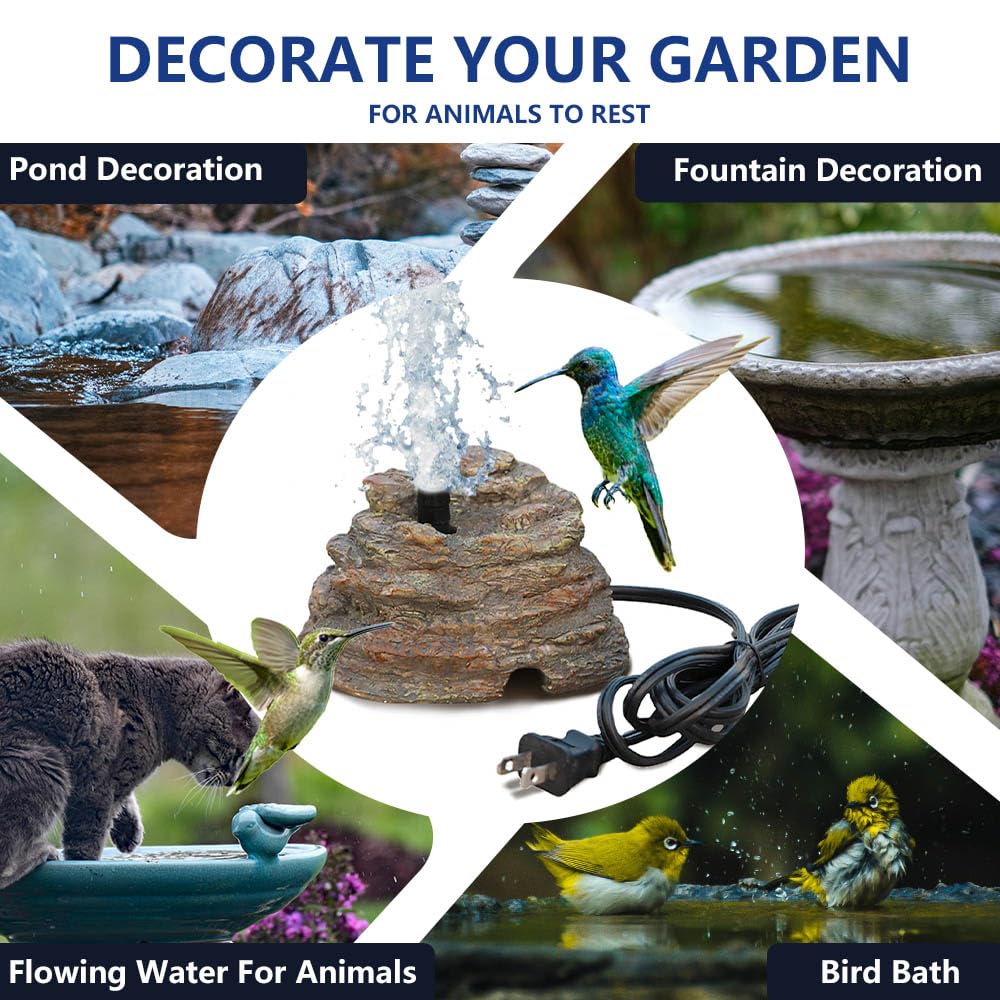 Veflauresi pump with adjustable spray offers customizable water effects.