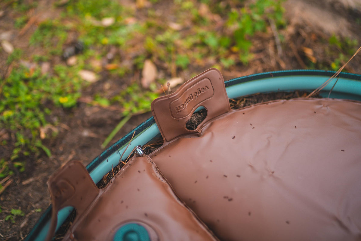 Vego garden 12-hour slow-release irrigation reduces evaporation and runoff.