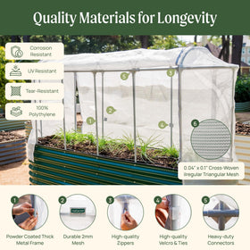 Vego garden frame powder-coated steel ensures sturdy support through seasons