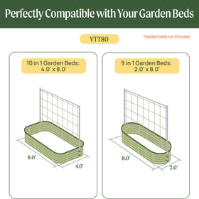 Vego Garden raised-bed compatibility with 9in1 and 10in1 configurations for flexible planting.
