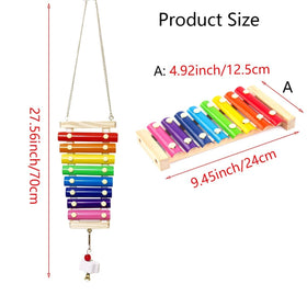 Vehomy rainbow-key xylophone for hens to attract attention and explore.