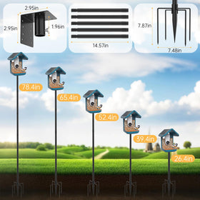 Vekniqo 79-inch pole assembly shown in tall configuration