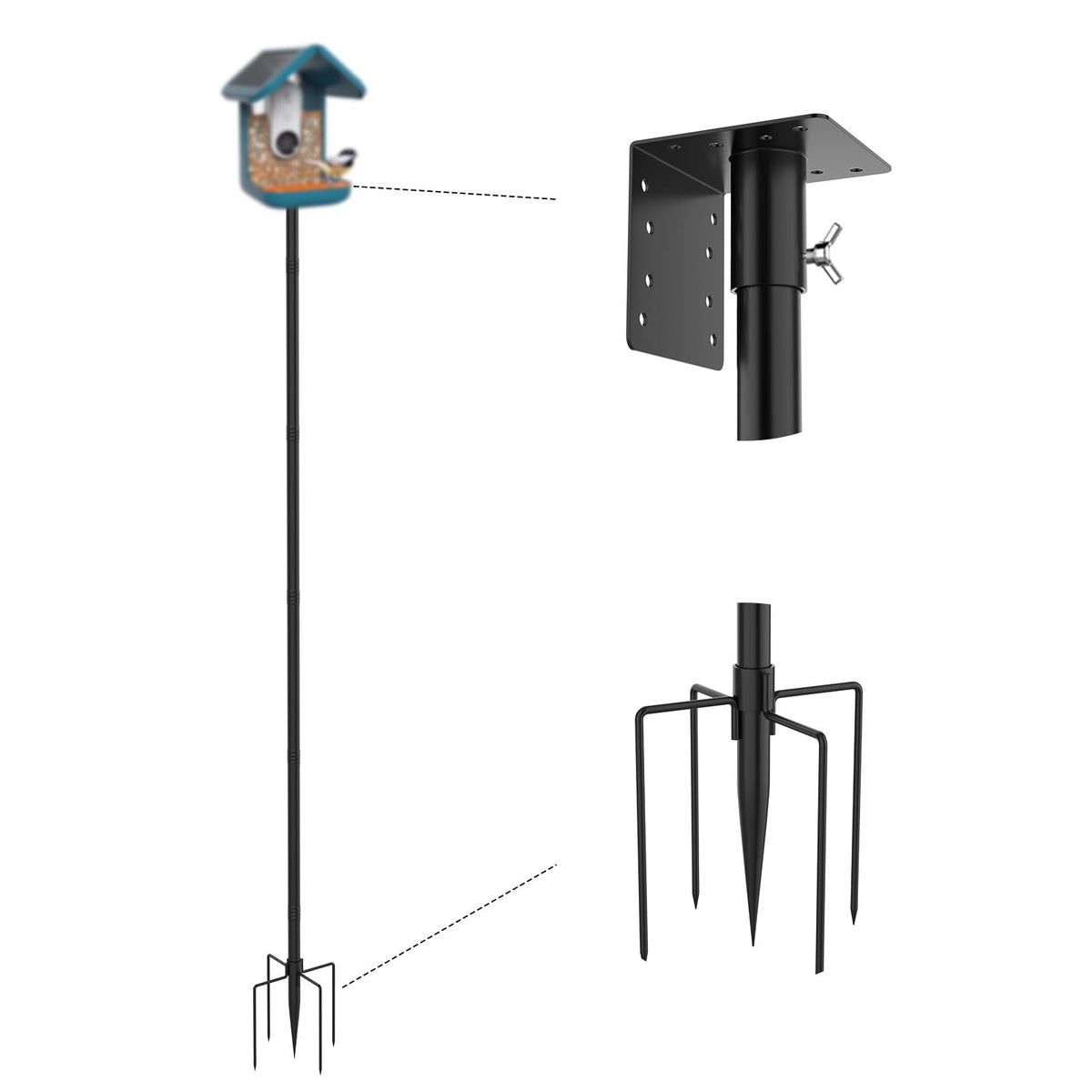 Vekniqo Bird Buddy 5-claw base for stable outdoor mounting