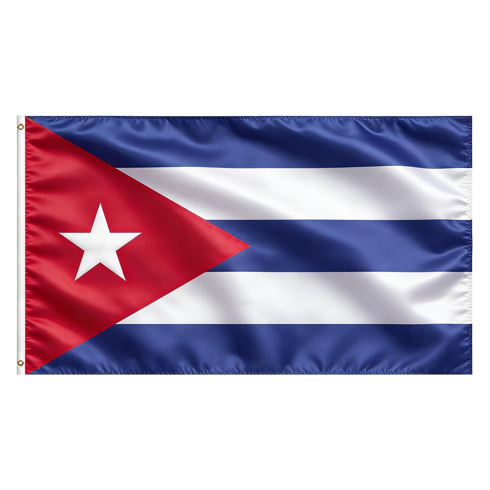 VELIFFCO Cuba flag 3x5 ft ready for display on standard flagpoles