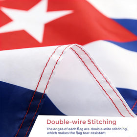 VELIFFCO Cuba flag polyester fabric offers durable, wrinkle-resistant performance