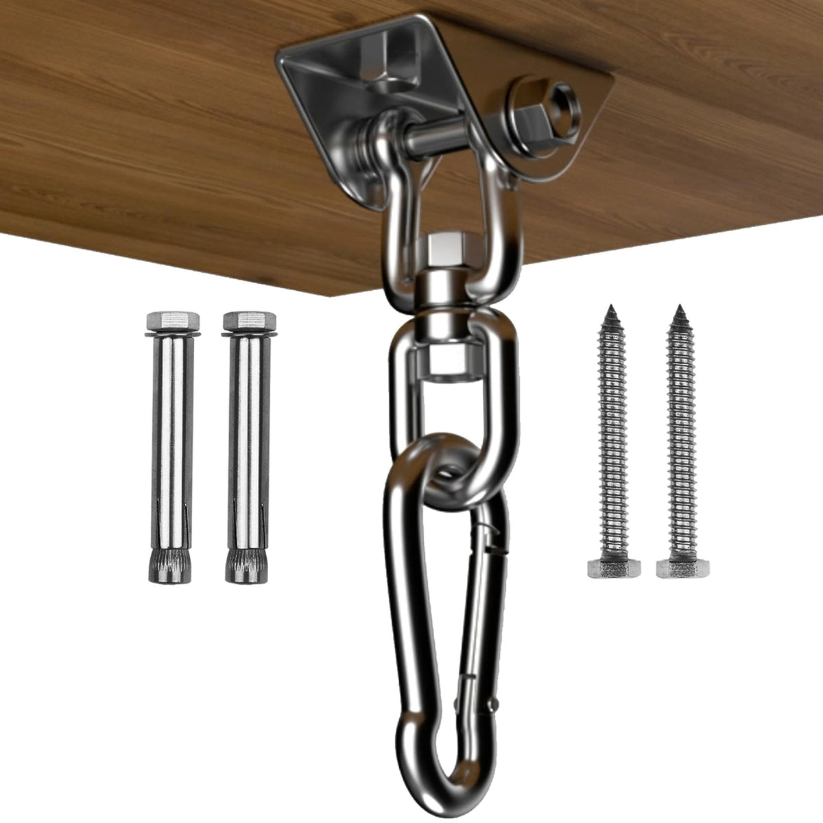 Velomill hammock hanging kit installation guide shows easy mounting for patios.