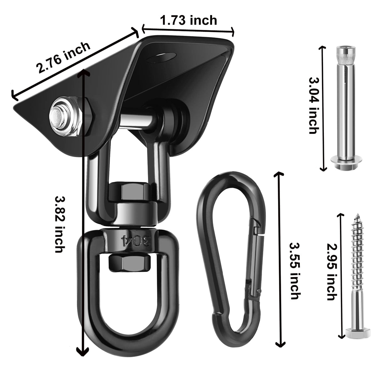 Velomill stainless steel hanging kit with durable, weather‑resistant construction.