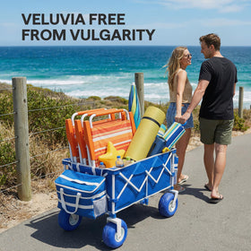 VELUVIA Beach Wagon's bright blue accents boost visibility.