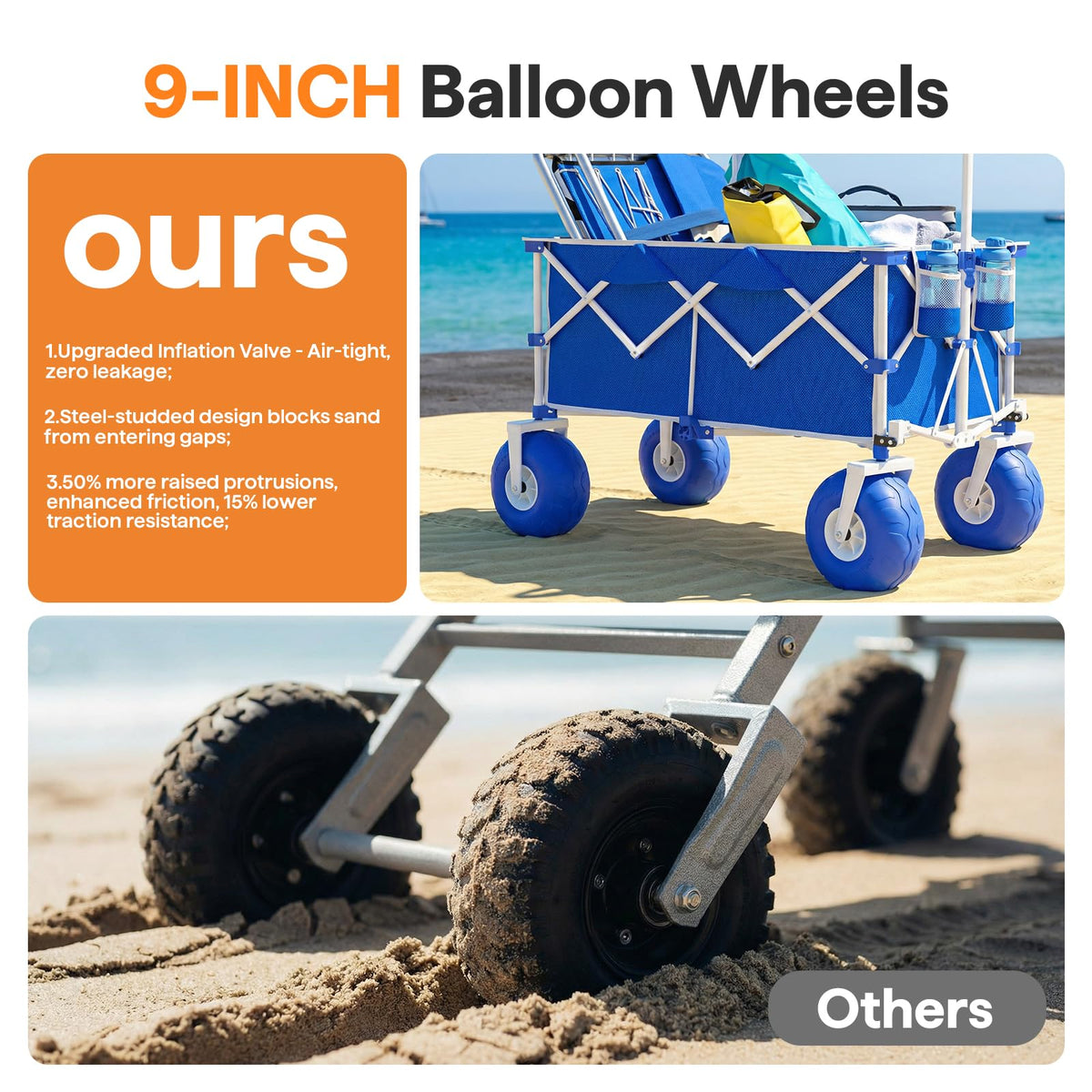 VELUVIA wagon folds compactly for easy storage after trips.