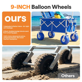 VELUVIA wagon folds compactly for easy storage after trips.