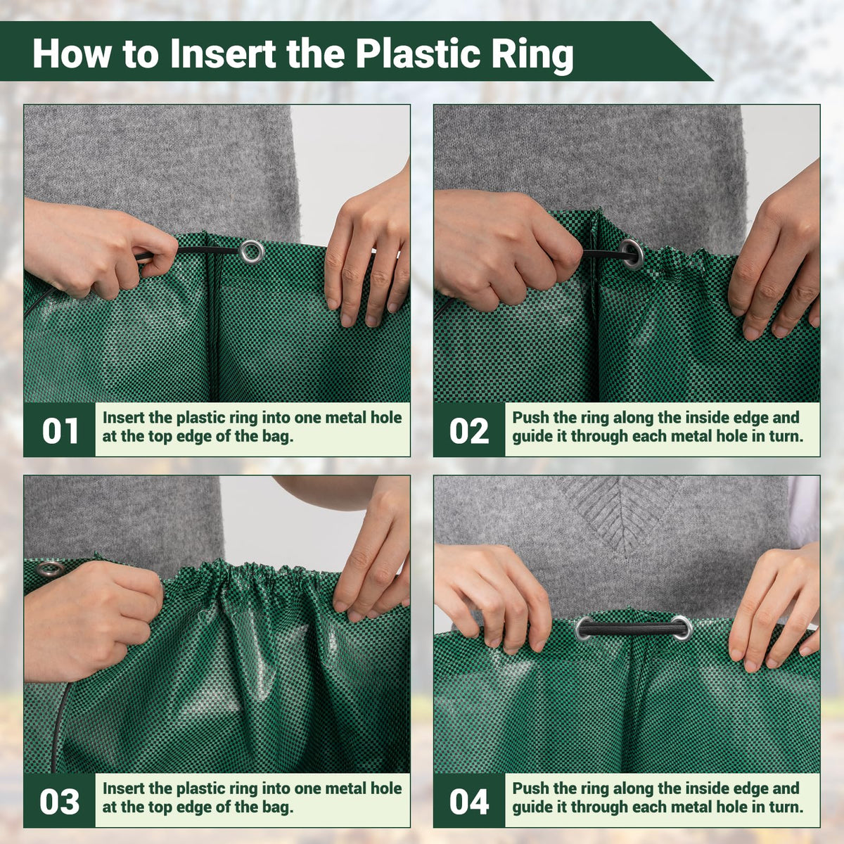 Velway foldable yard bag stored flat for compact storage