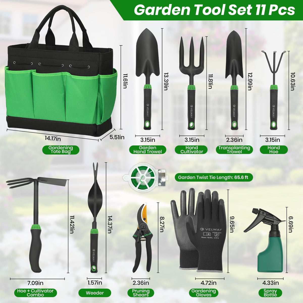 Velway hand trowel with ergonomic handle offers comfortable planting sessions