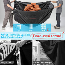 Velway 500D tear-resistant fabric close-up showing durability
