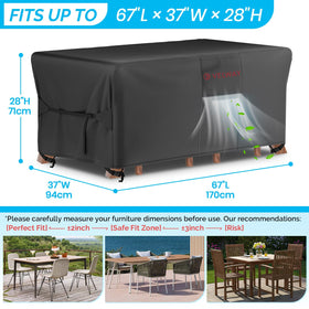 Velway windproof buckles secure the cover during gusty winds