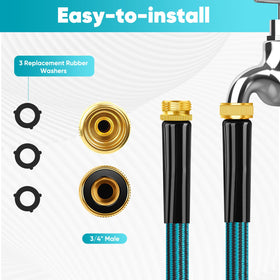 Velybrin 8-pattern nozzle offers versatile watering options.