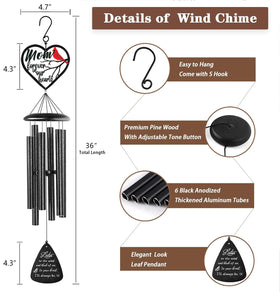 Six-tube VENBEEL memorial wind chime delivers full, comforting sound