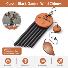 VENBEEL wind chimes showcasing pine wood durability and weather resistance